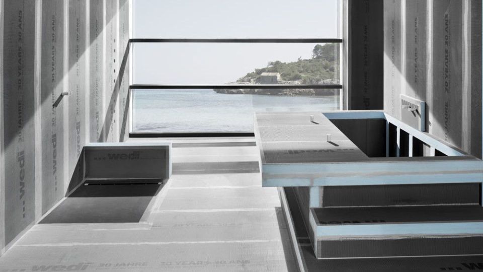 Systèmes de construction wedi : panneaux de construction, éléments préfabriqués et accessoires