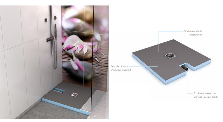 Receveur wedi Fundo Plano : idéal pour douche zéro ressaut