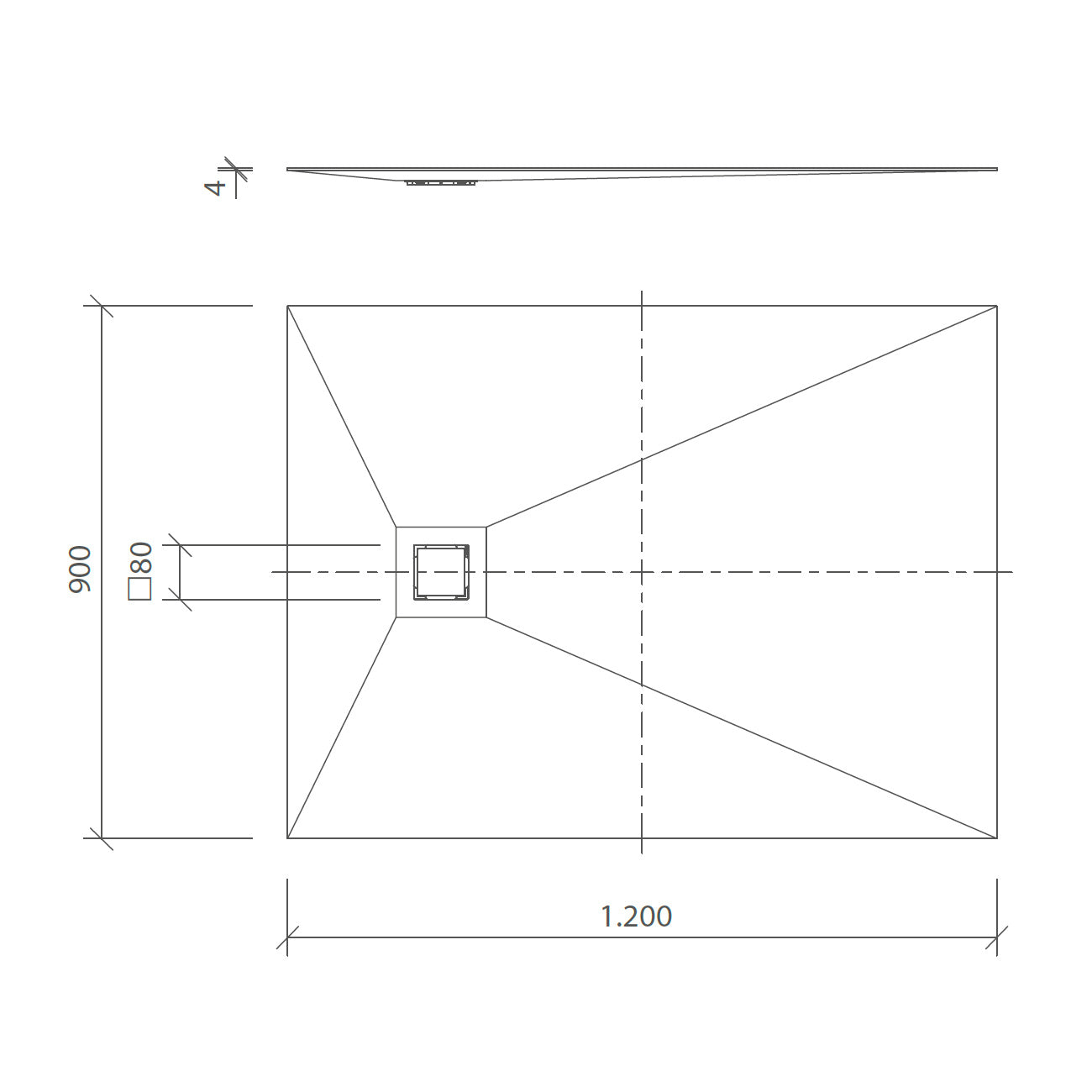 Fundo Top revêtement prêt-à-poser pour receveur Primo et Ligno Plus, aspect marbre gris-beige