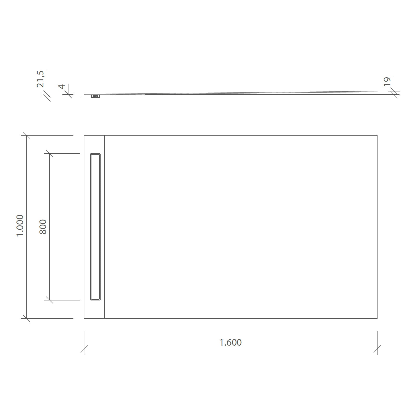 Fundo Top revêtement prêt-à-poser pour receveur Riolito Neo, aspect marbre gris-brun