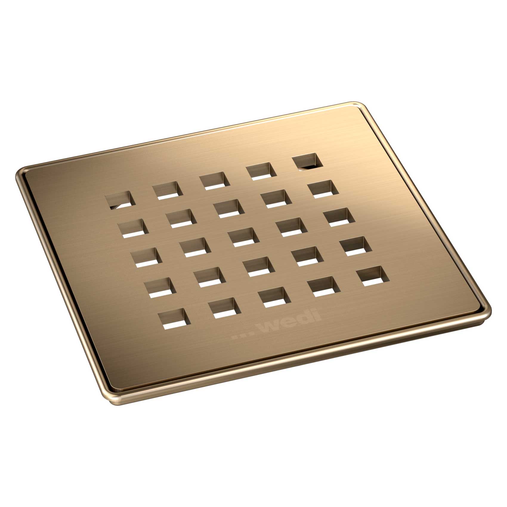 Grille d'écoulement carrée wedi cuivre