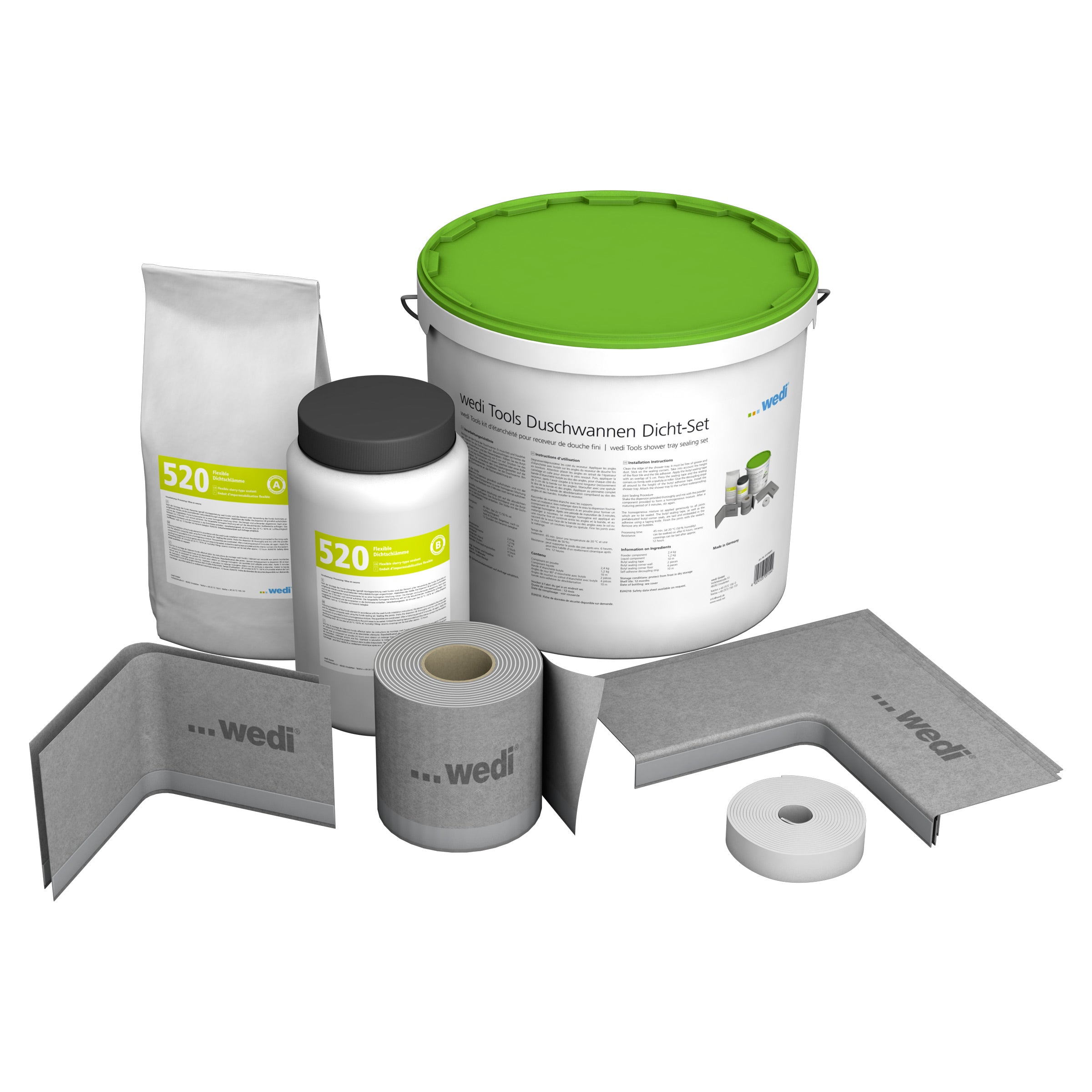 Kit d'étanchéité wedi Tools pour receveur de douche (résine, acrylique