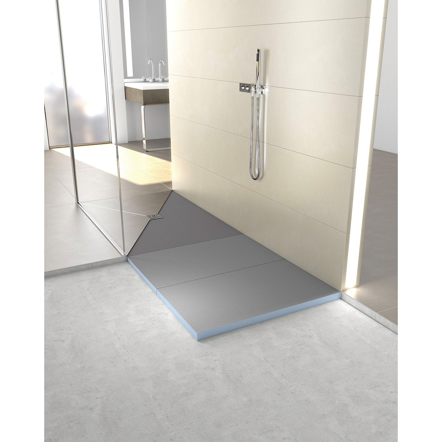 Panneau pré-penté 1,5% wedi Fundo pour prolongement des receveurs