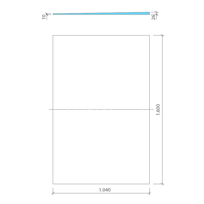 Panneau pré-penté 1,5% wedi Fundo pour prolongement des receveurs