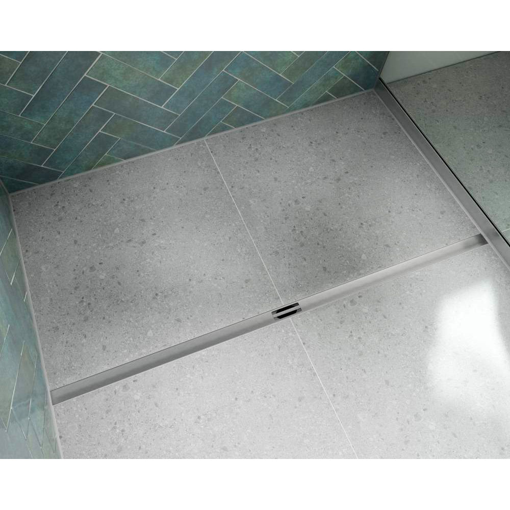 wedi Fundo barrette d‘écoulement linéaire 1.0 en acier inoxydable V2A brossé