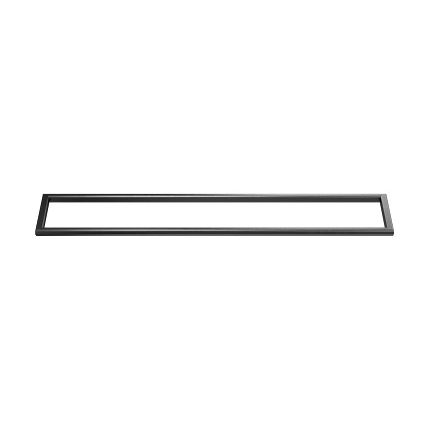 Cadre de canal rectangulaire wedi Fundo pour évacuation linéaire, inox brossé, noir métal