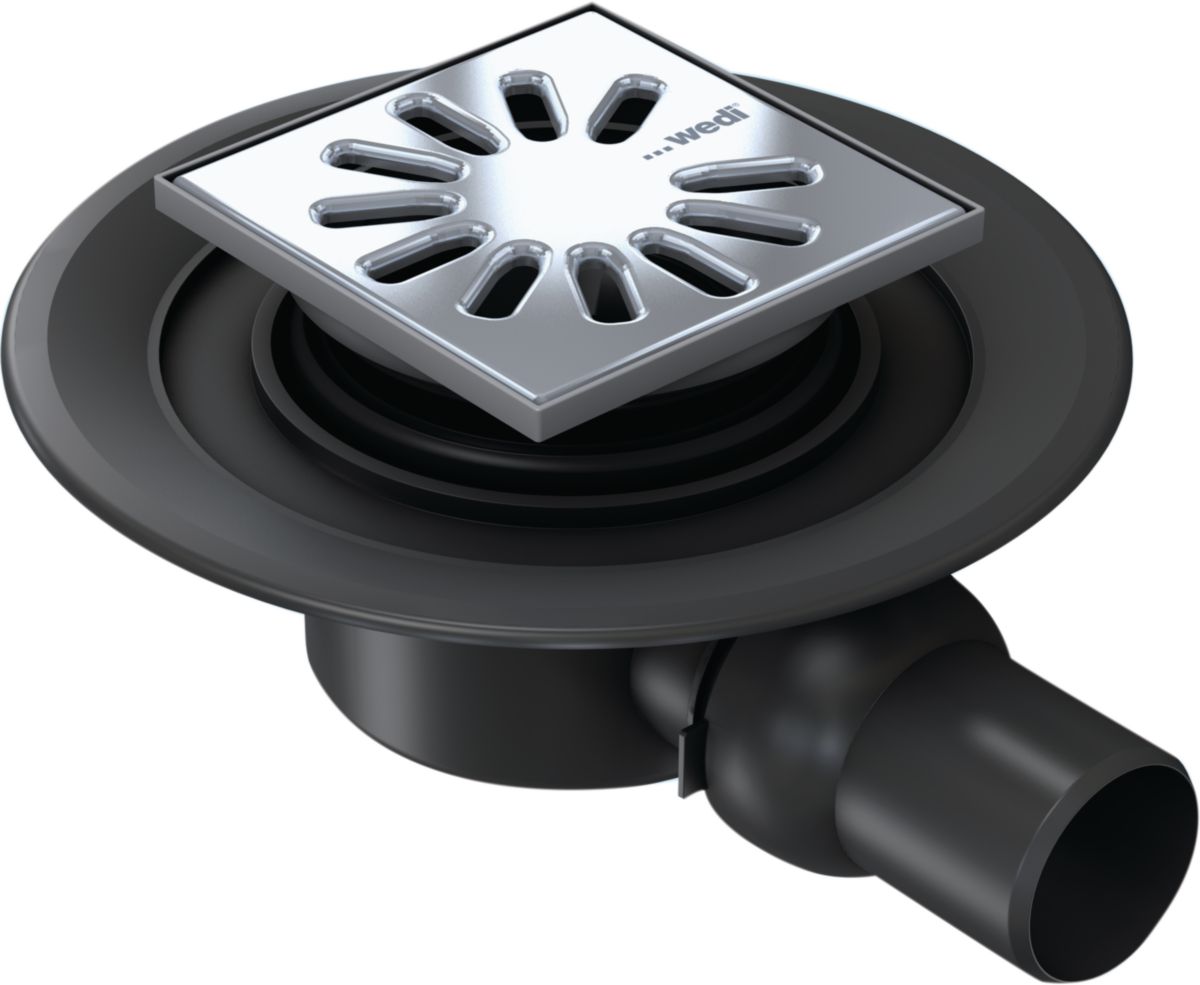 Lot receveur Fundo Primo écoulement excentré + vidage horizontal Ø50 + kit d'étanchéité