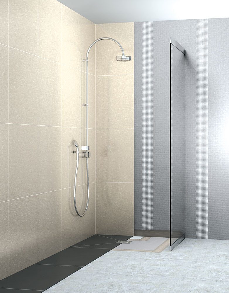 Receveur de douche complet wedi Fundo Plano carré, écoulement centré DN40