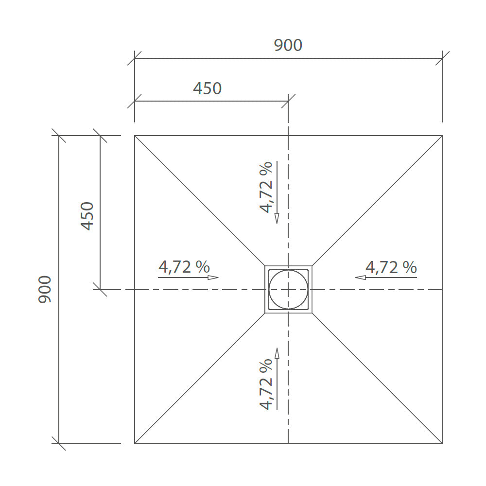 Fundo Top integro revêtement prêt-à-poser pour receveur, aspect pierre naturelle, concrete gris