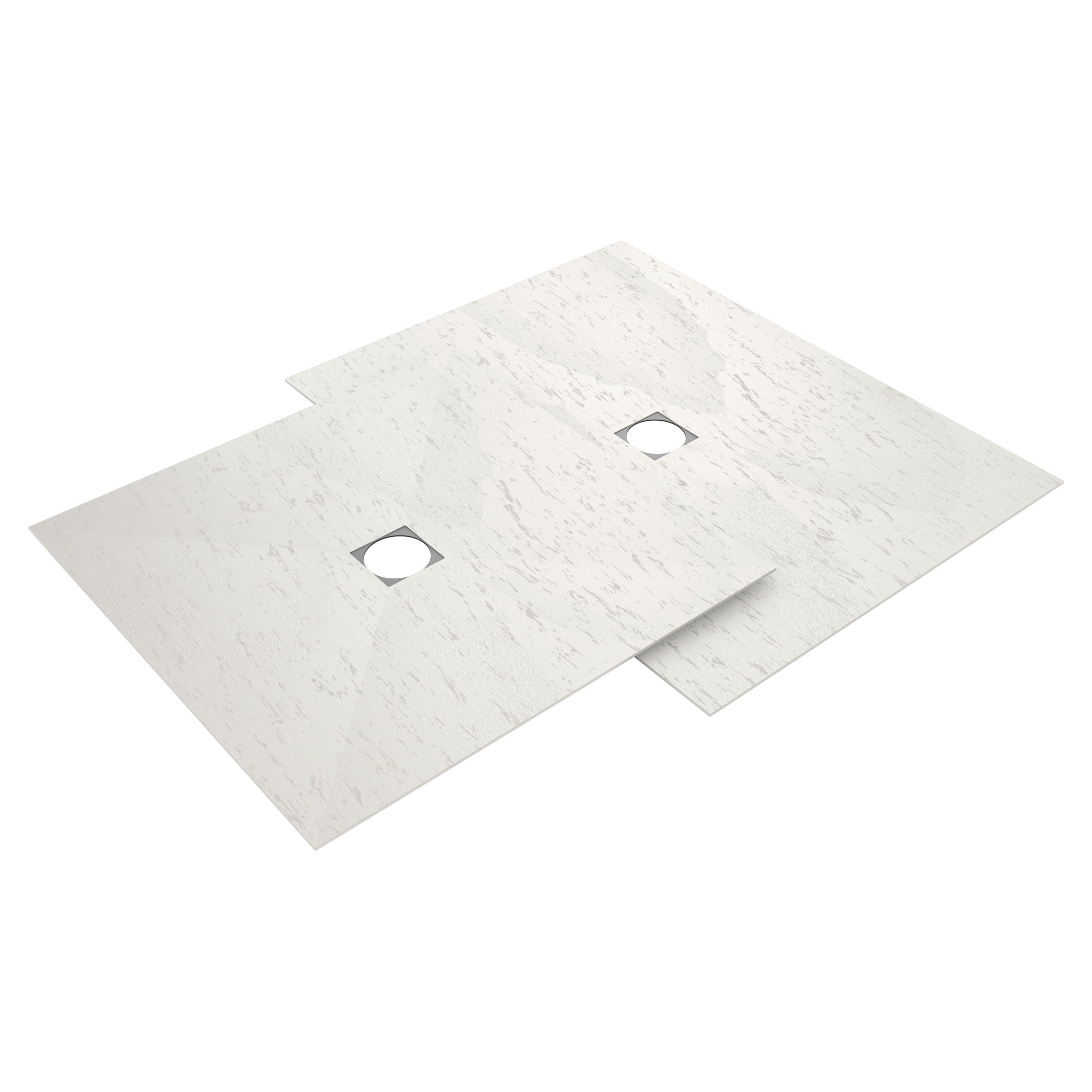 Fundo Top integro revêtement prêt-à-poser pour receveur, aspect pierre naturelle, stone gris