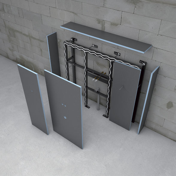 Mise en place de la structure du vasque wedi