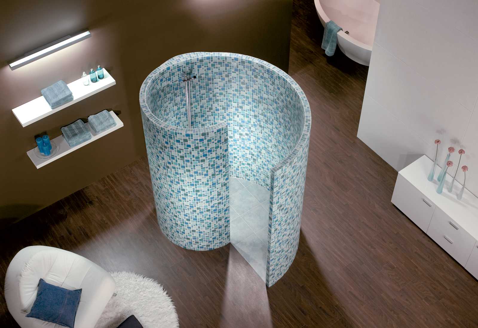 Cloison wedi Fundo Nautilo pour receveur de douche Fundo Nautilo