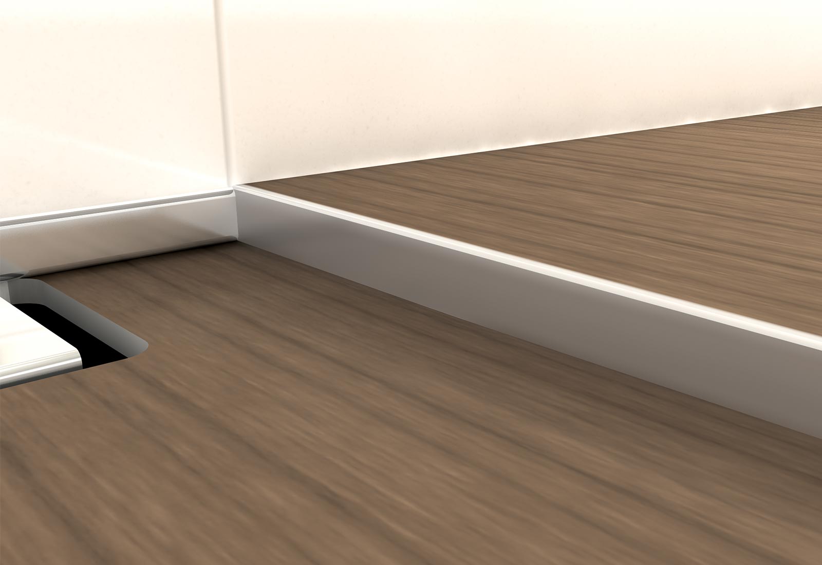 Profilé de pente pour sol wedi Fundo Riolito neo et Plano Linea, inox brossé