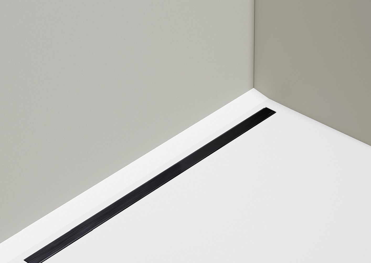 Barrette de finition wedi Fundo pour évacuation linéaire en inox, noir métal