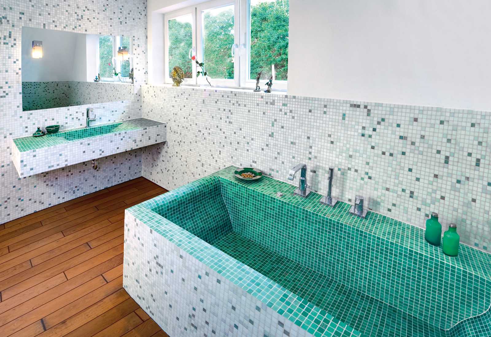 Baignoire wedi Wave carrelée