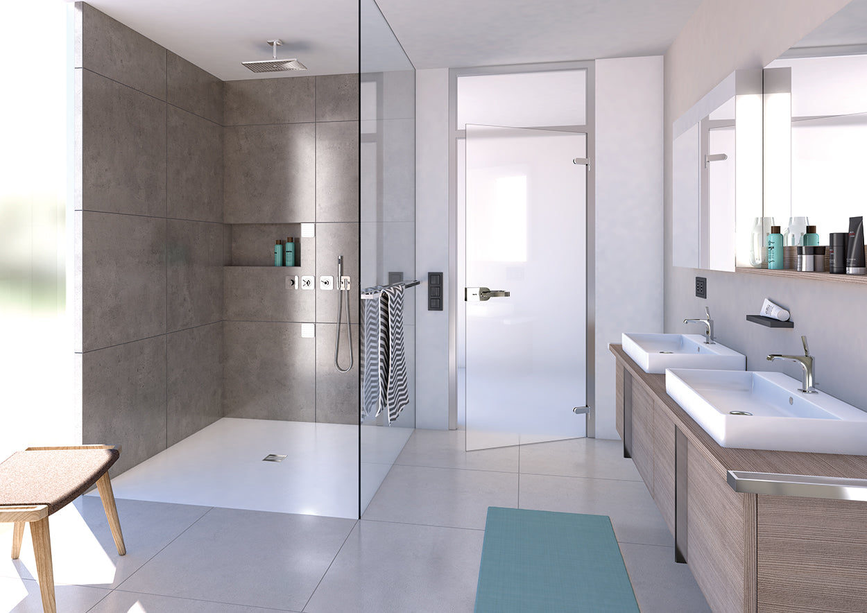 Fundo Top integro revêtement prêt-à-poser pour receveur, homogène pur blanc