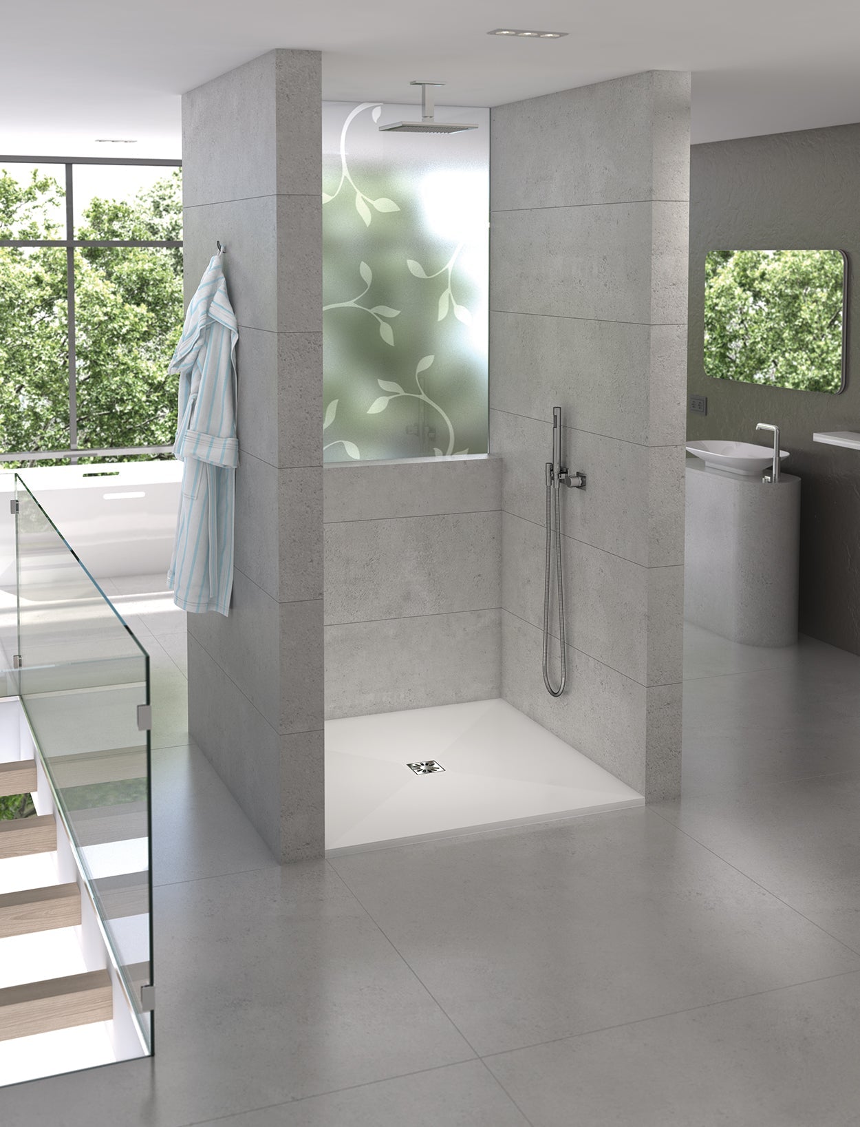 Receveur de douche wedi écoulement centré