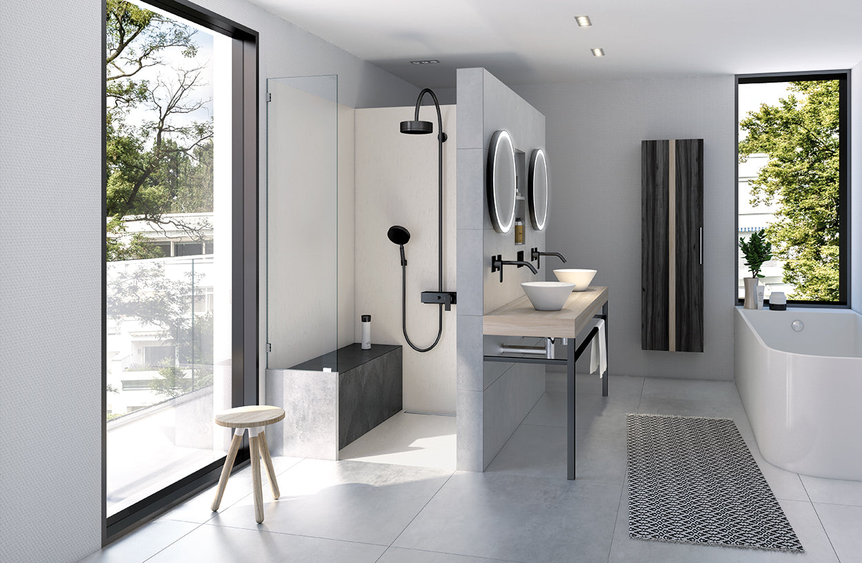 Revêtement pour receveur de douche Fundo Riolito Neo gris wedi