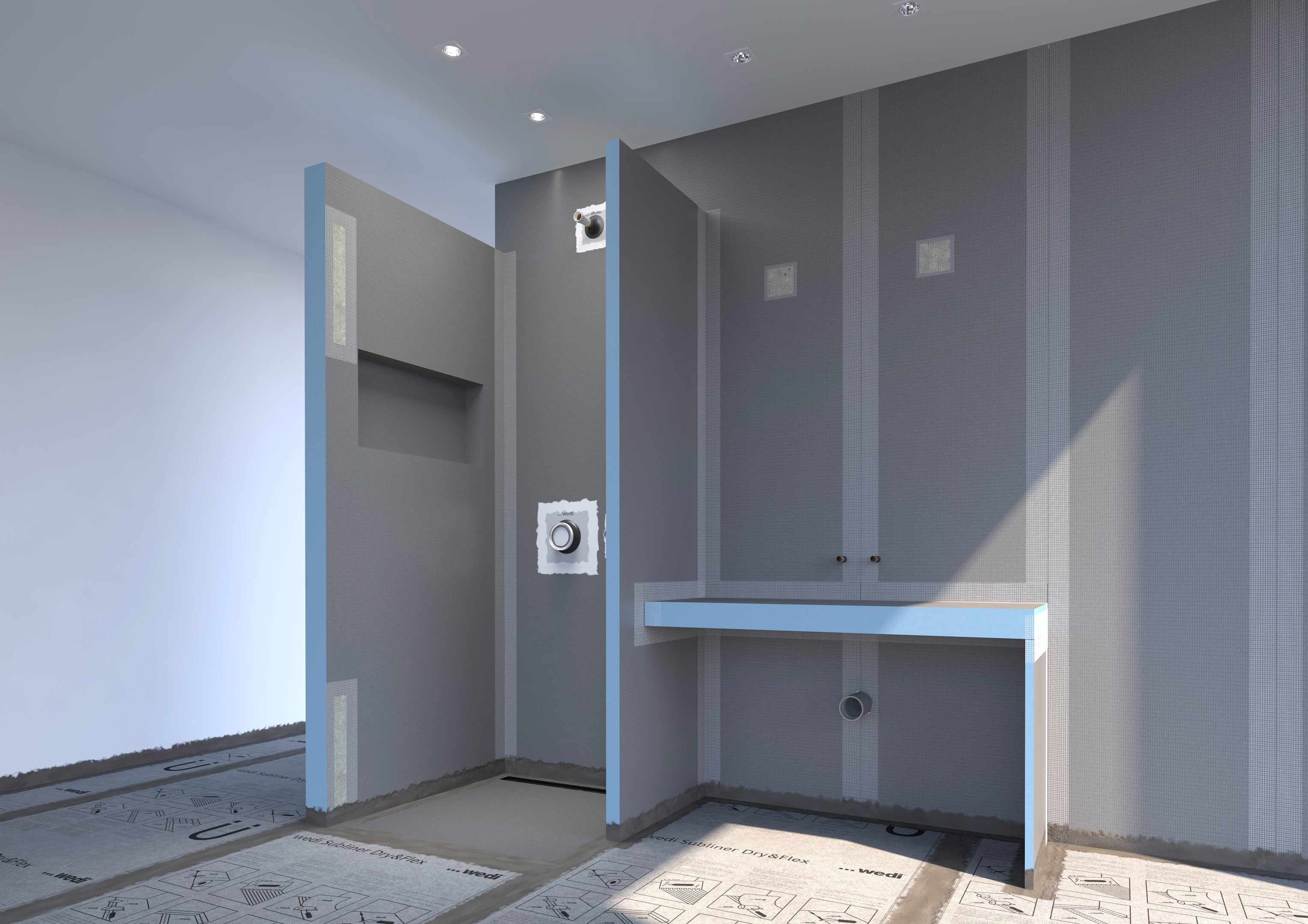 Kit de fixation - Mélaminé - Renfort des panneaux - wedi Tools