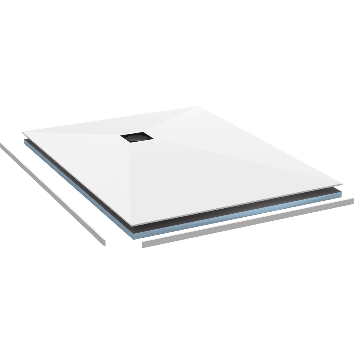 Kit receveur complet rectangulaire Fundo Top Slim-Kit