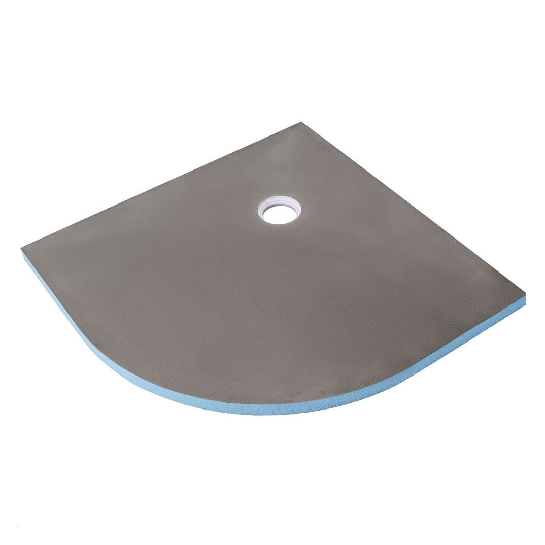 Receveur de douche wedi Fundo Borgo quart de rond, écoulement excentré