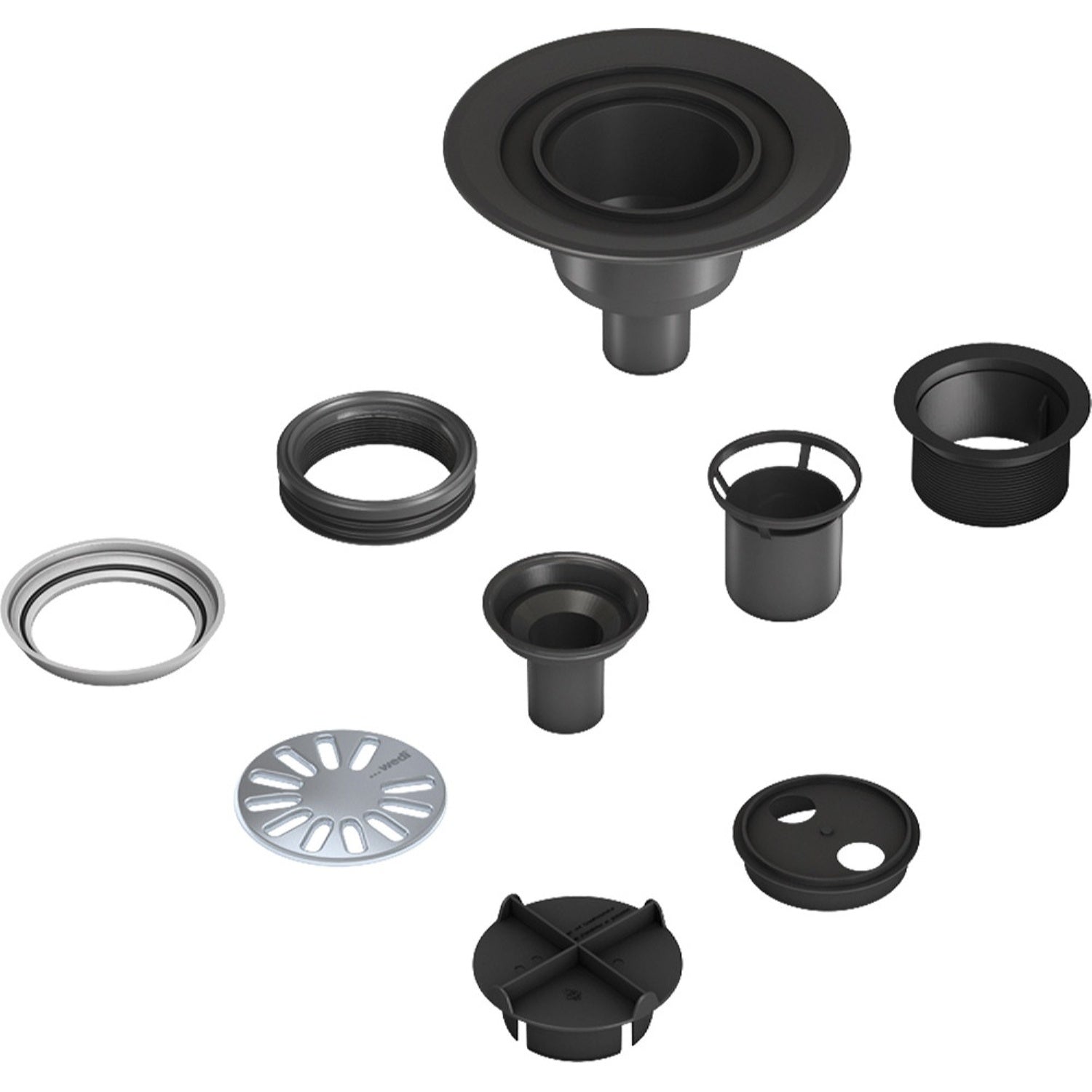 Écoulement vertical pour receveur wedi Solso