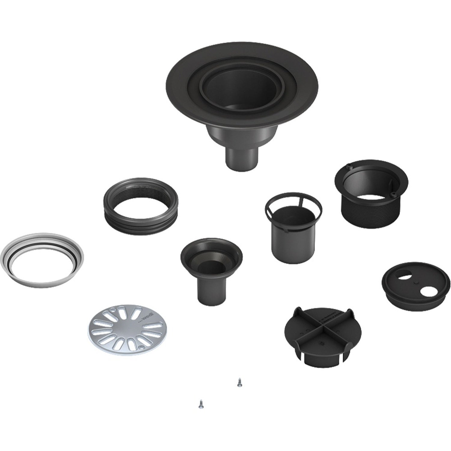 Écoulement vertical pour receveur wedi Solso