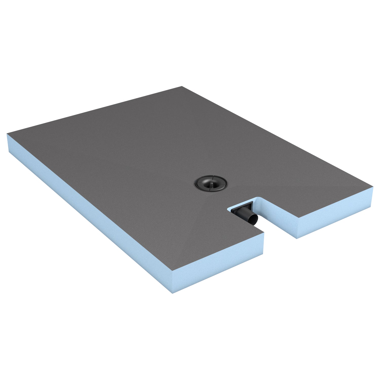 Receveur de douche complet wedi Fundo Plano rectangulaire, écoulement excentré DN40