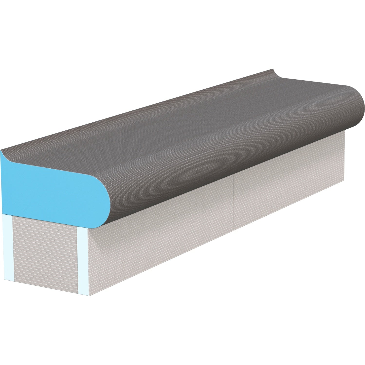 Banquette wedi Sanoasa Bellina, pente vers l’avant pour socle Bellina