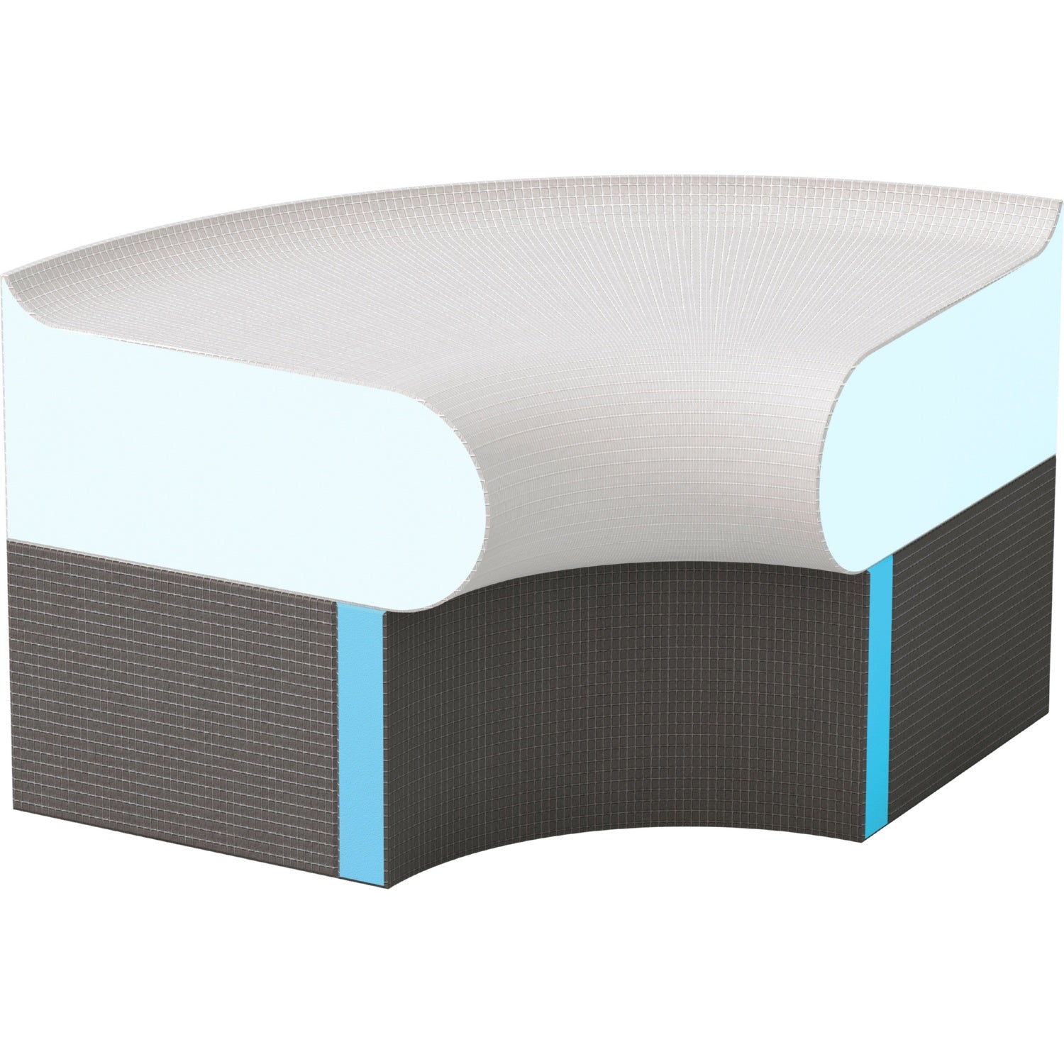 Socle d'angle à 90° wedi Sanoasa Bellina, pour élément d'angle Bellina