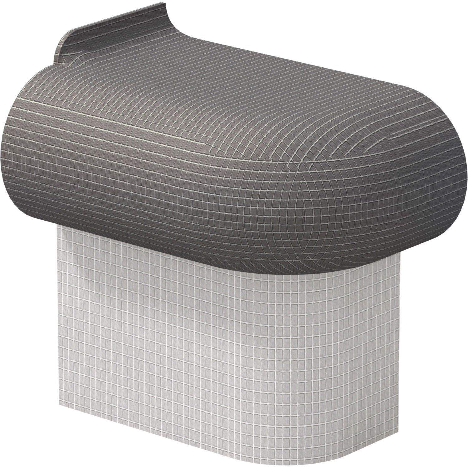 Élément d‘extrémité de banquette droite wedi Sanoasa Bellina, pente vers l'avant