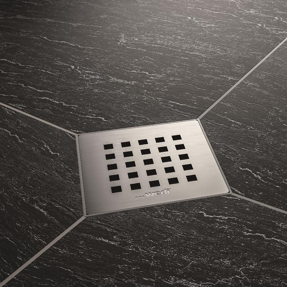 Grille wedi d’écoulement carrée 5.1 pour écoulement en un point