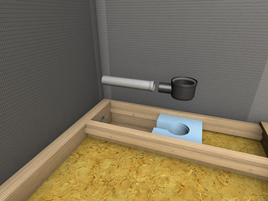 Receveur de douche wedi Fundo RioLigno rectangulaire, écoulement linéaire