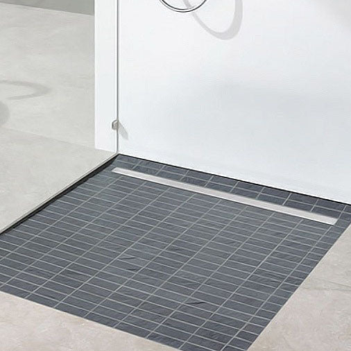 Receveur de douche wedi Fundo Riolito rectangulaire, écoulement excentré éloigné du mur
