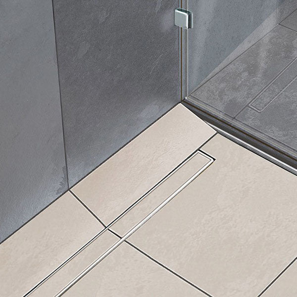 Receveur de douche wedi Fundo Riolito carré, écoulement excentré éloigné du mur