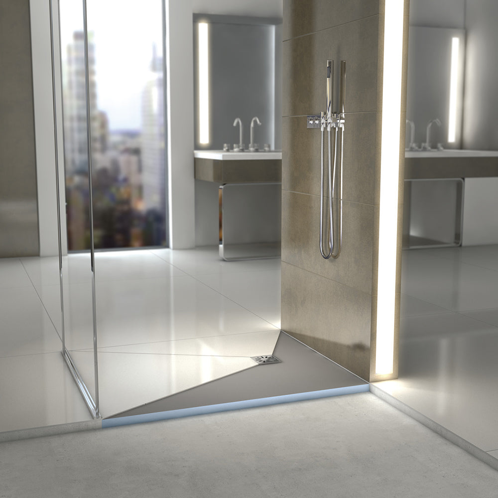 Receveur de douche wedi Fundo Primo rectangulaire, écoulement excentré