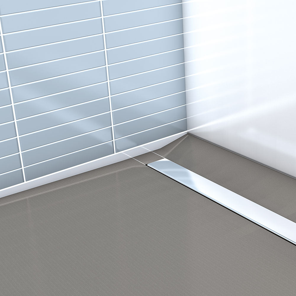 Profilé de pente pour sol wedi Fundo Riolito, inox brossé