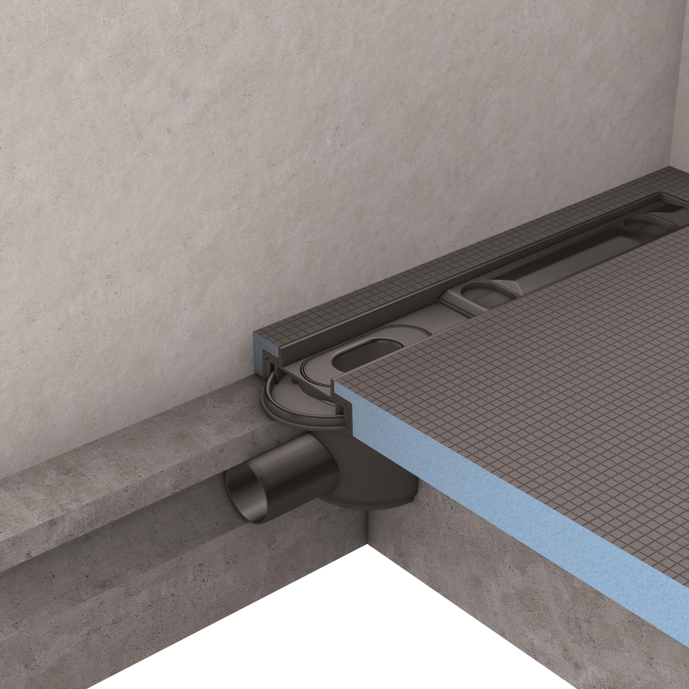 Écoulement linéaire horizontal DN 50 wedi Fundo