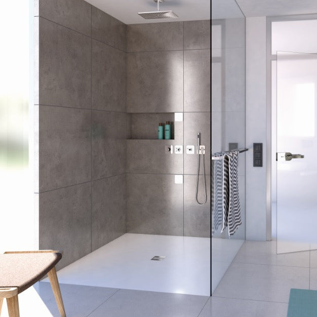 Receveur de douche wedi Fundo Primo carré, écoulement centré