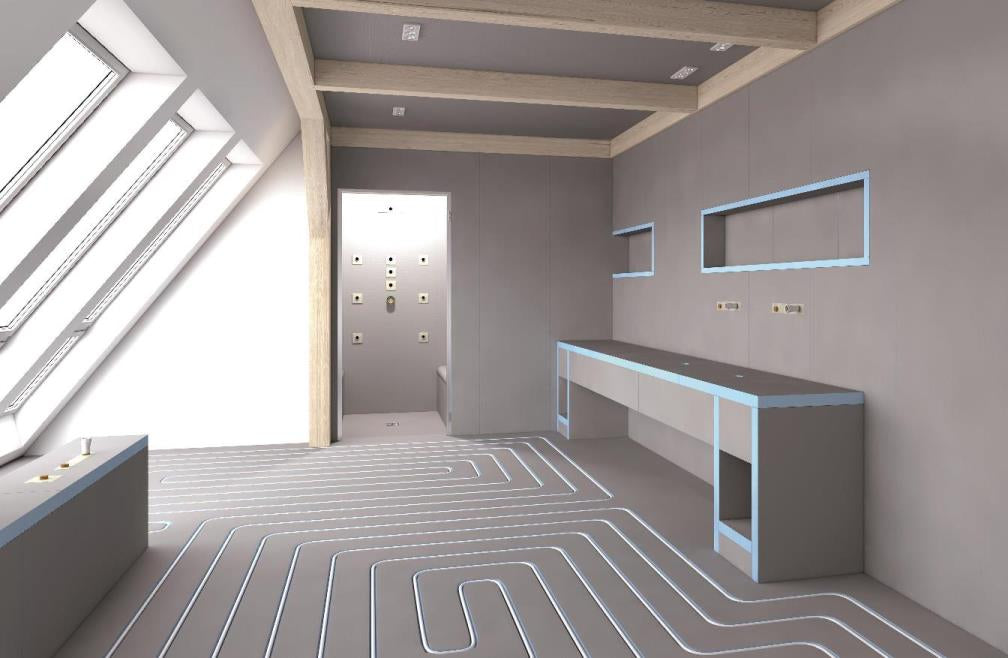 Panneau de construction wedi PreLine pour plancher chauffant