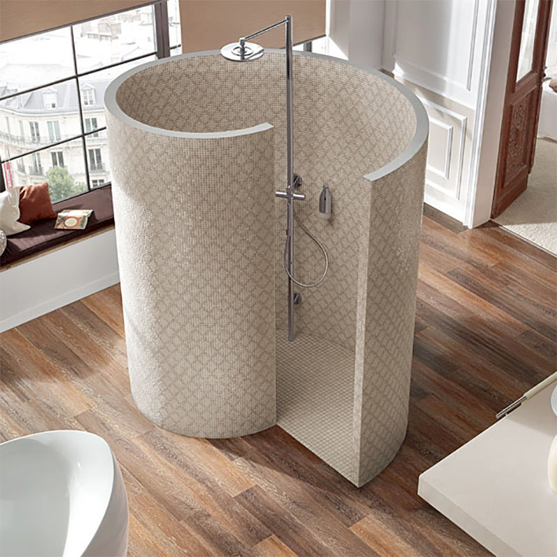 Receveur de douche wedi Fundo Nautilo en forme de colimaçon