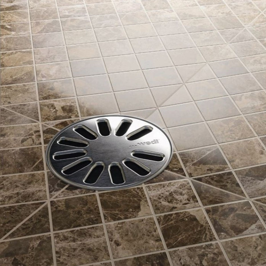 Grille wedi d’écoulement ronde 1.2 pour écoulements en un point