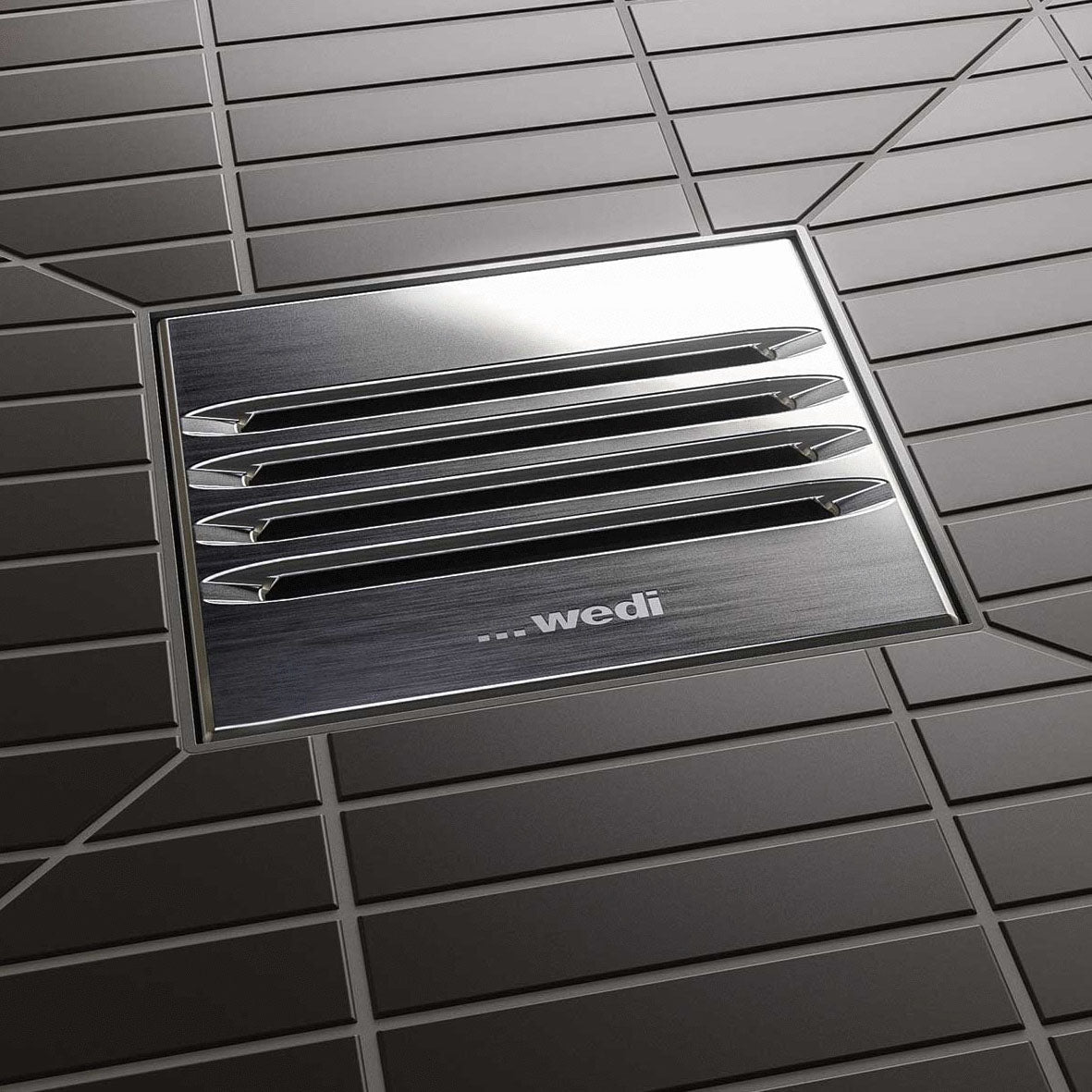 Grille wedi d’écoulement carrée 2.1 pour écoulements en un point