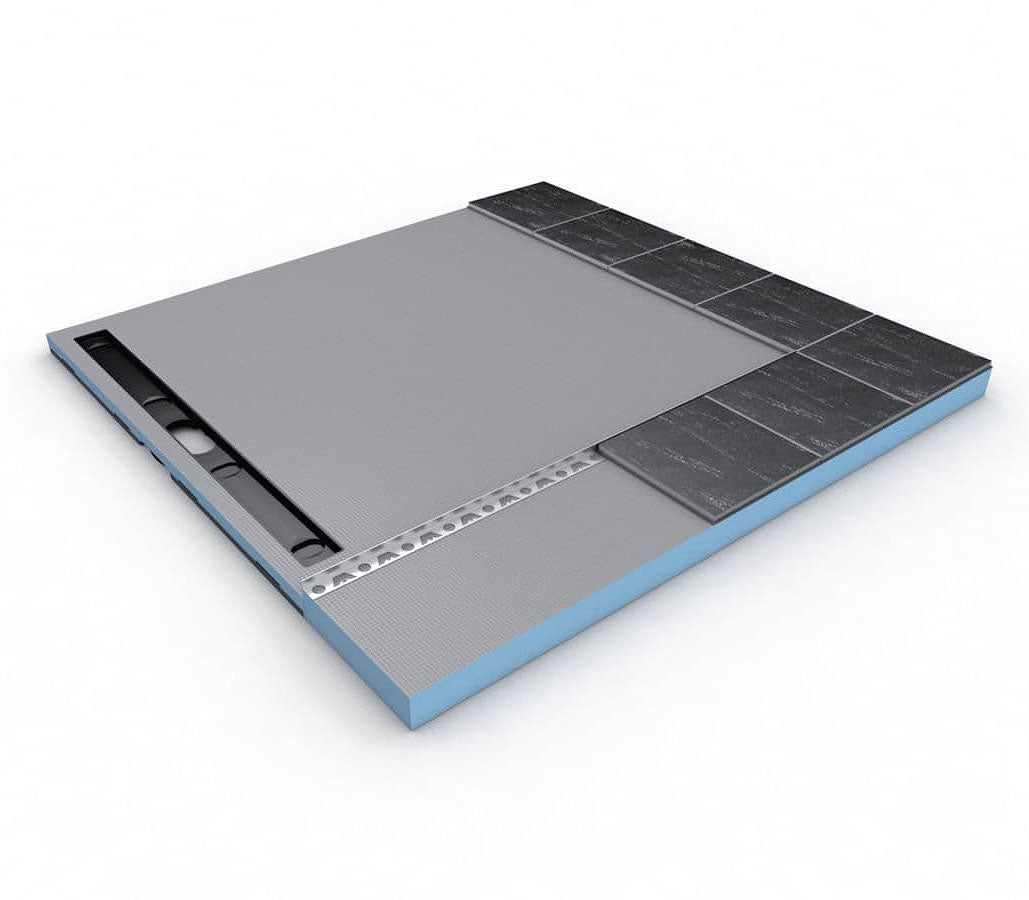Profilé de pente pour sol wedi Fundo Riolito neo et Plano Linea, inox brossé