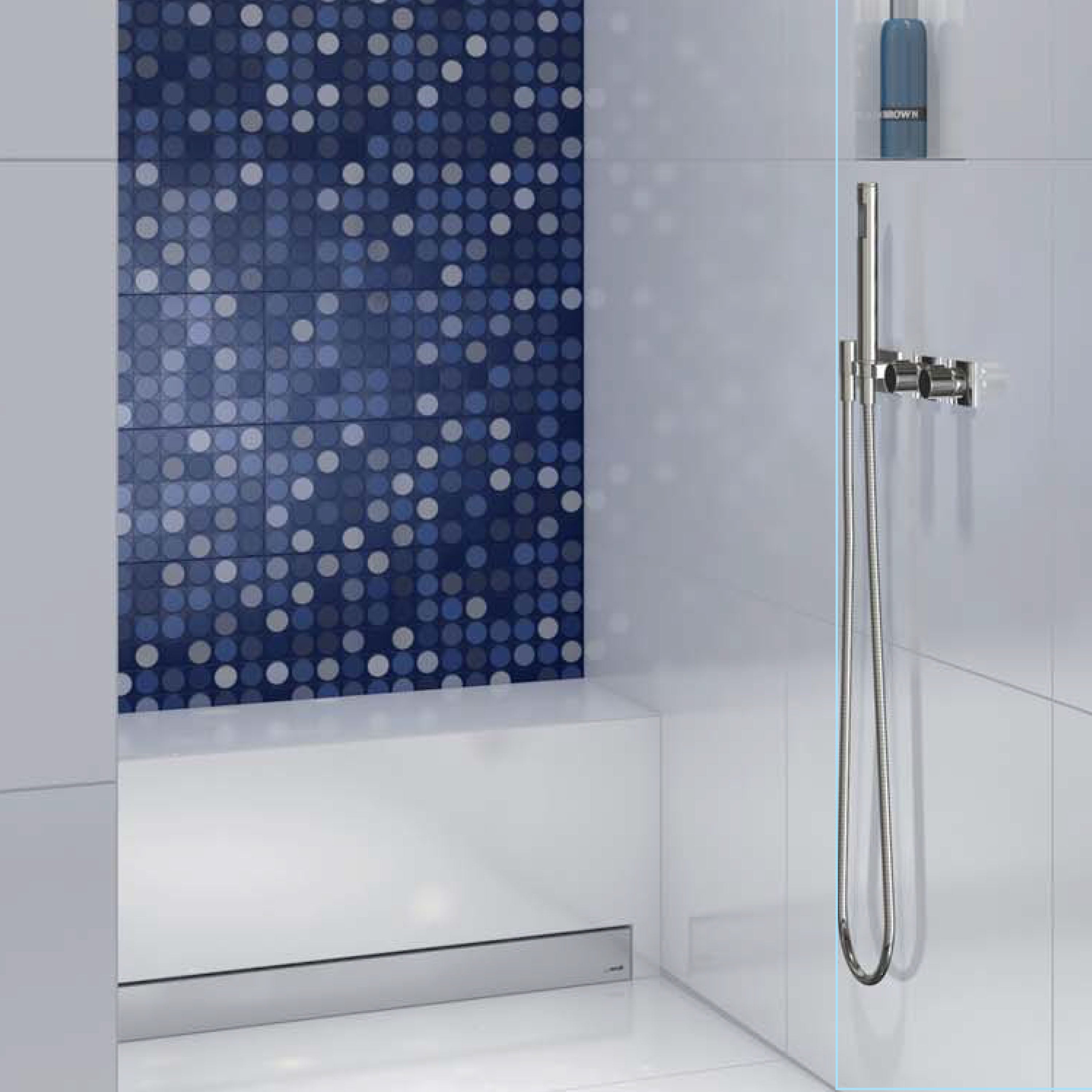 Banquette wedi Sanoasa 1, front droit, pente vers l’avant