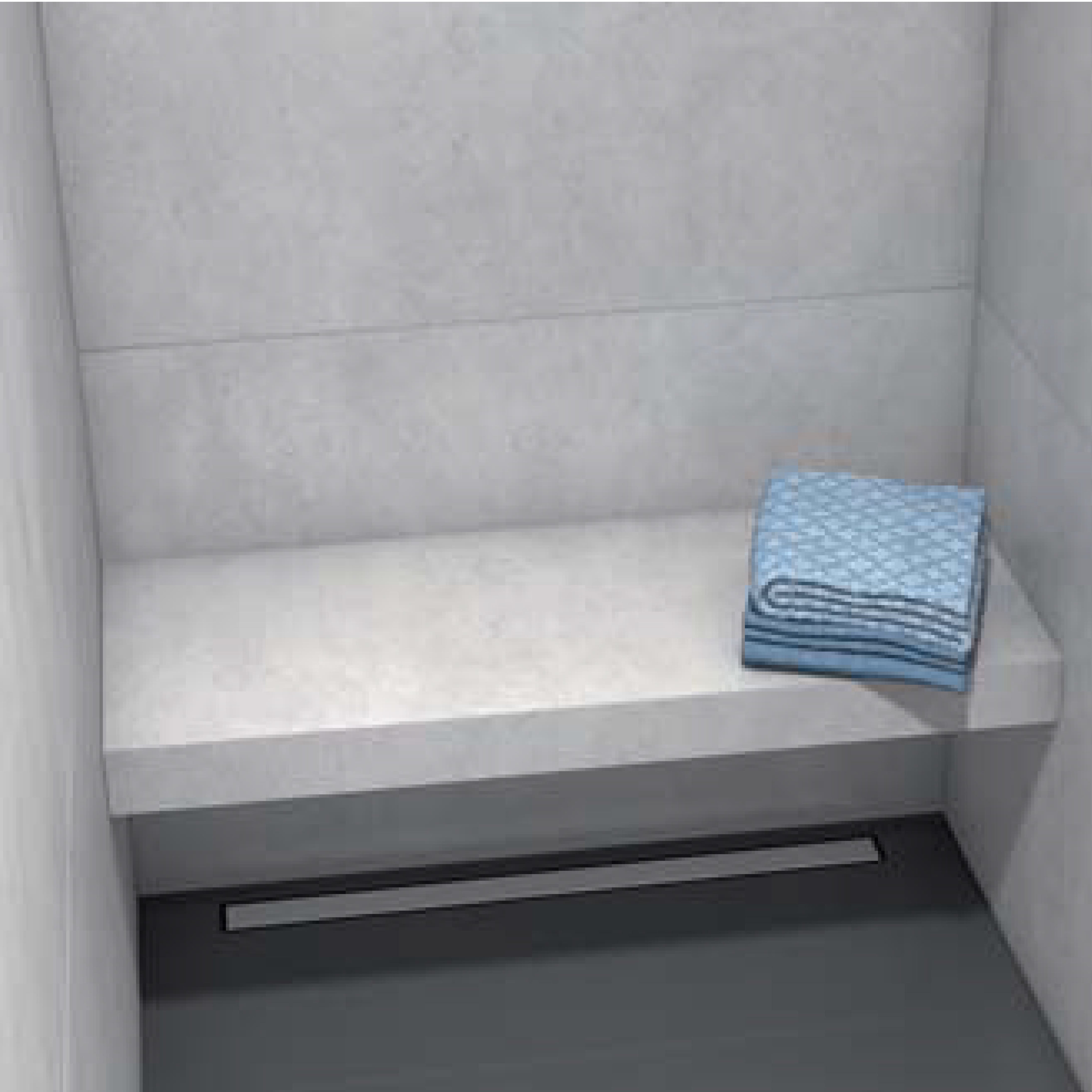 Banquette wedi Sanoasa 4, droite, pente vers l’avant