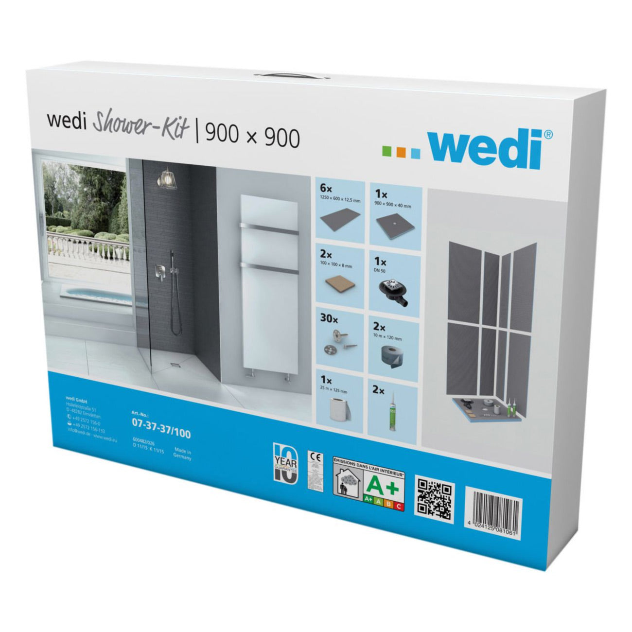 Fundo Shower Kit wedi douche d'angle de plain-pied