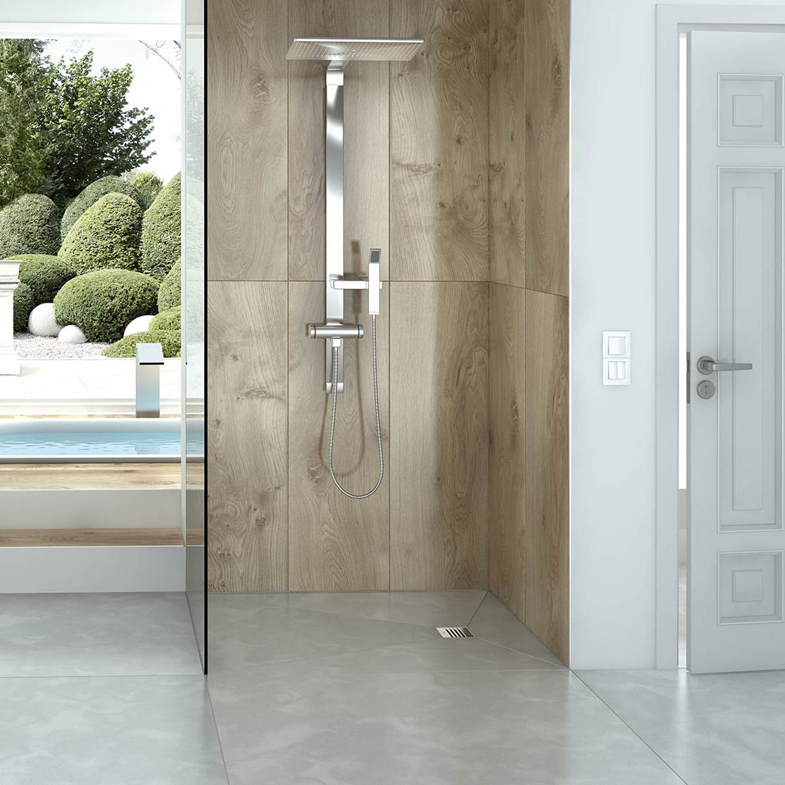 Fundo Shower Kit wedi douche d'angle de plain-pied