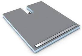 Receveur complet wedi Fundo Plano Linea carré écoulement excentré DN 40 au plus près du mur