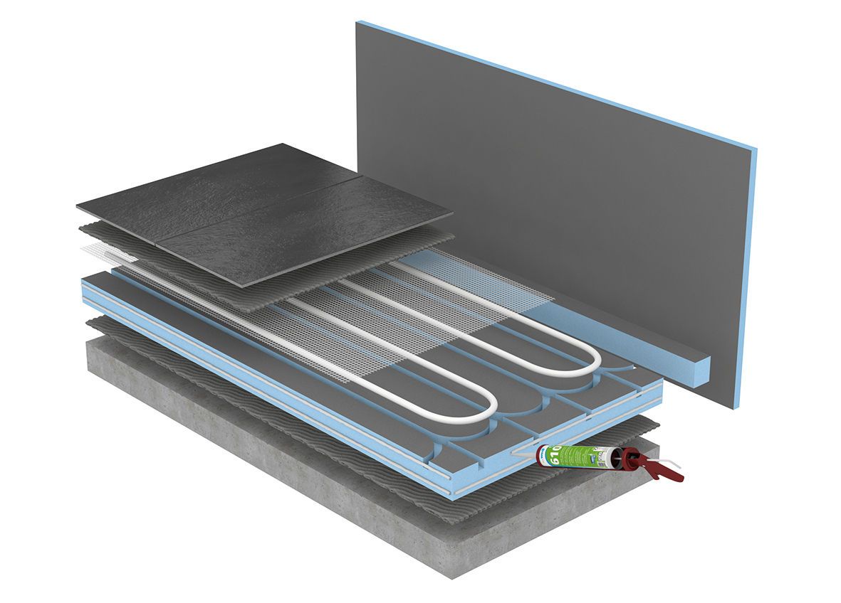 Panneau de construction wedi PreLine pour plancher chauffant